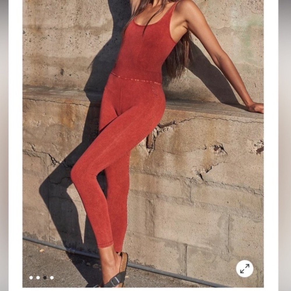 Red Free People Movement Good Karma Onesie